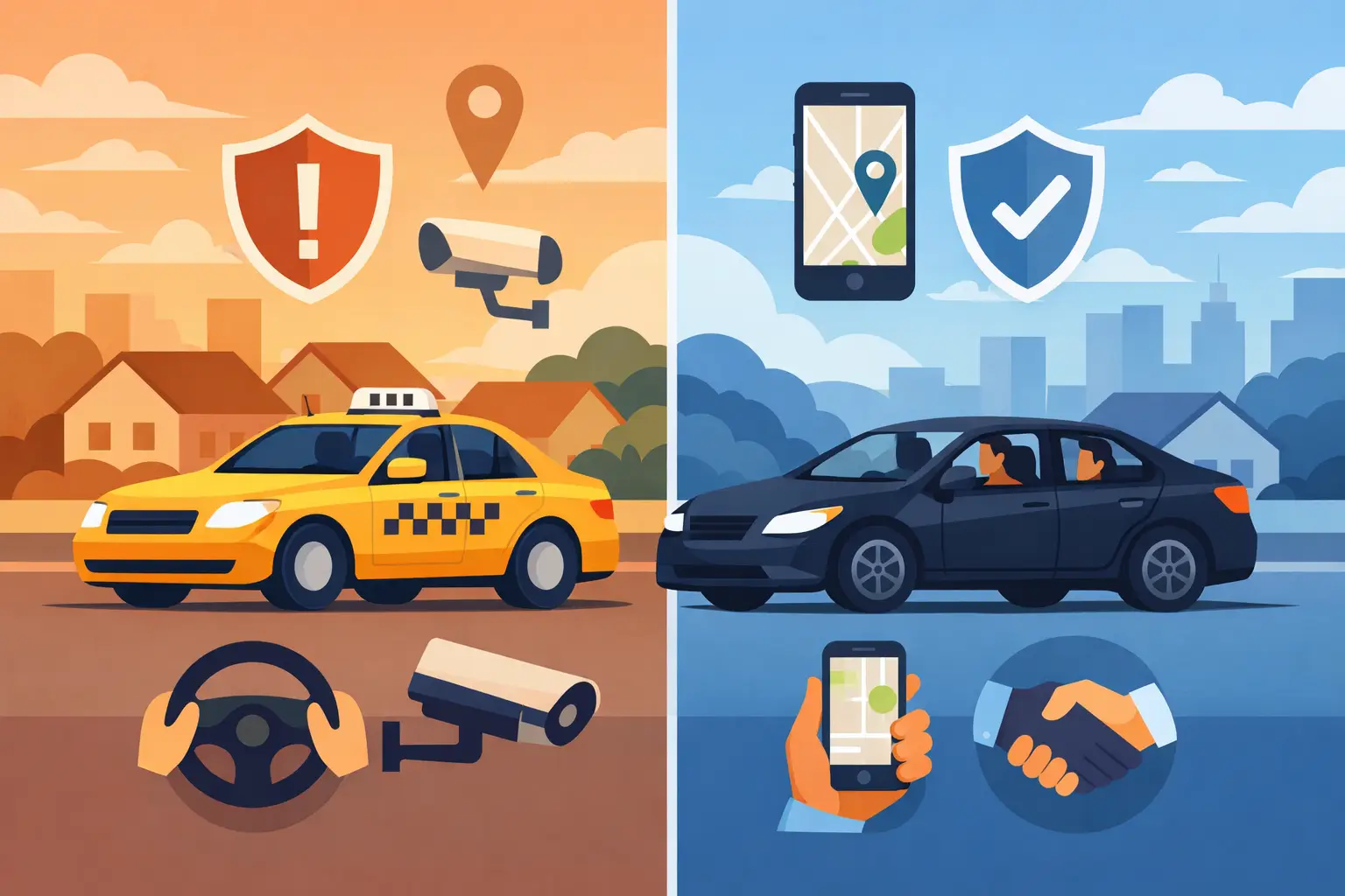 Taxi vs Rideshare Safety for Hempstead Rides